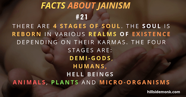 Jainism Beliefs The soul is reborn in various realms of existence depending on their karmas.