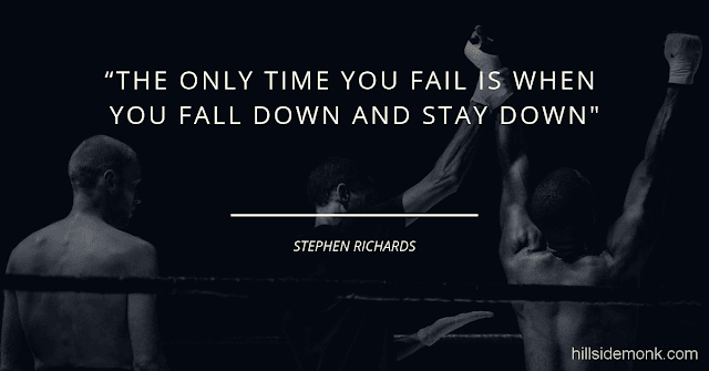 Short Uplifting Quotes To Lift You In Hard Times-11 The only time you fail is when you fall down and stay down